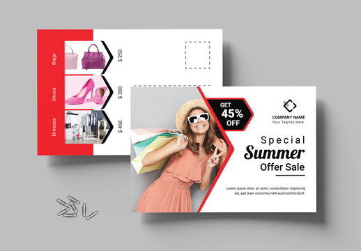 Minimal Fashion Design Postcard Layout