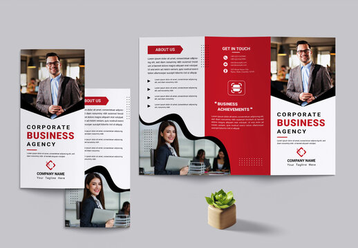 Simple and Elegant Trifold Brochure Layout