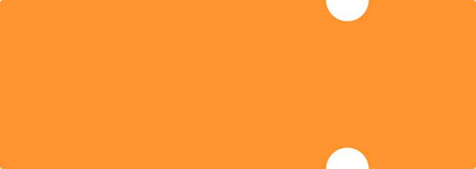 orange color ticket blank shape