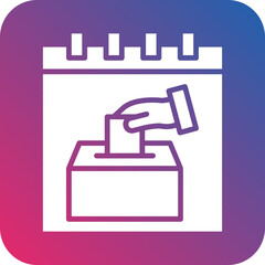 Fototapeta premium Election Day Icon Style