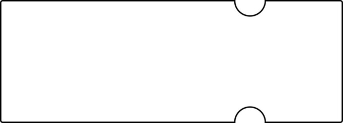ticket blank shape with stroke