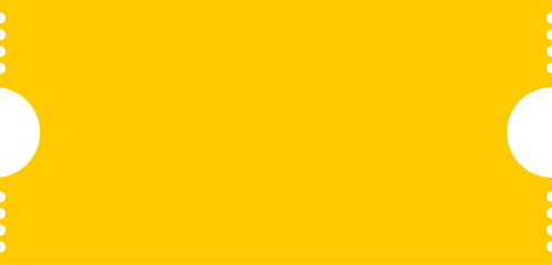 yellow color ticket blank shape