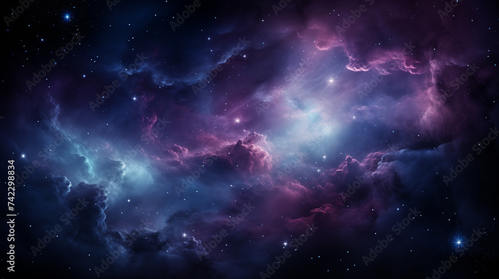 Wall mural abstract cosmos background. space dark background with fragment of our galaxy