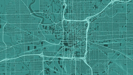 Indianapolis map, green poster - obrazy, fototapety, plakaty