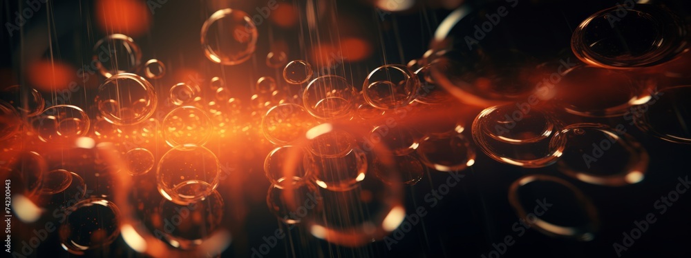 Aufkleber Generative AI Layers of translucent circles overlapping to produce an abstract and ethereal scene.