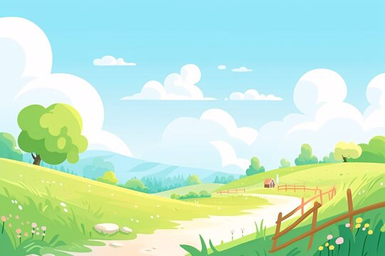 Spring forest and plant background solar terms illustration, spring outing outdoor travel scene illustration