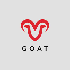 goat head logo icon vector illustration