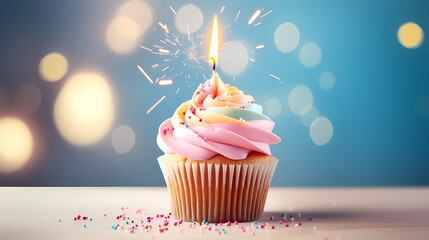 Celebration theme cake background with copy space