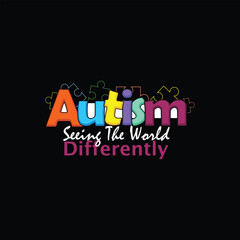 Autism Awareness day typography T-shirt design Autism Awareness day typography T-shirt design,