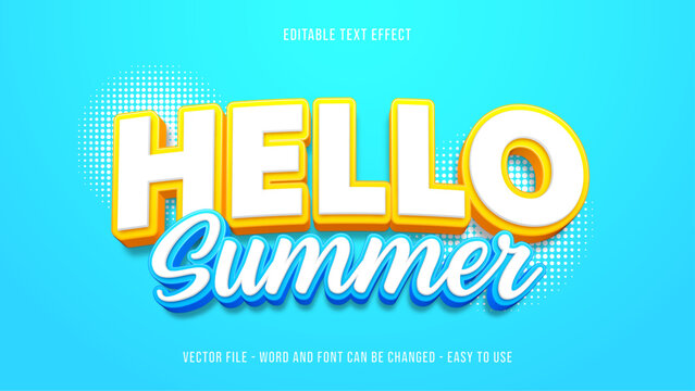 Summer editable text effect