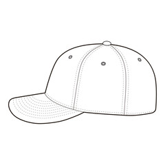 Low Pro 59Fifty Fitted Cap Flat Sketch Vector Design Illustration
