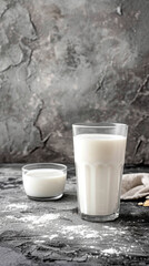 Milky goodness in a glass, creamy and comforting, evoking memories of simplicity.