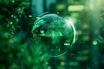 Digital Representation of Global Connectivity and Data Exchange in Cyberspace