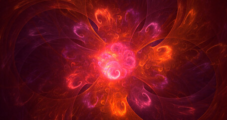 3D manual rendering abstract colorful fractal light background. Its not AI Generatd illustration.