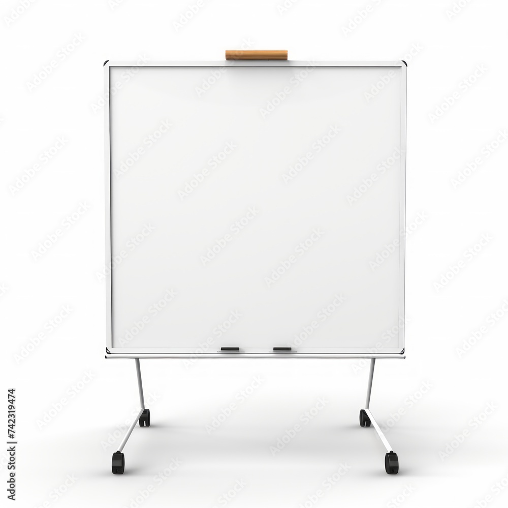 Aufkleber stock image of a whiteboard on a white background, functional, brainstorming and planning tool gener