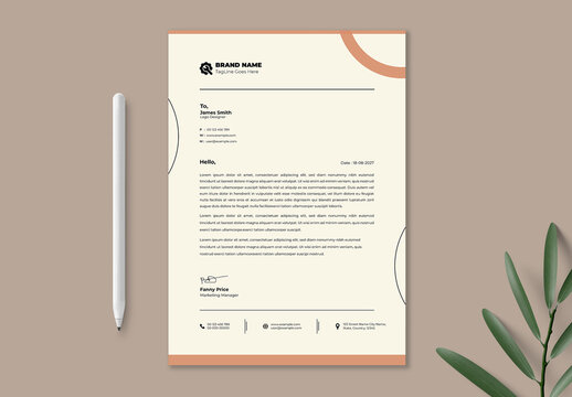 Corporate Letterhead Template Layout