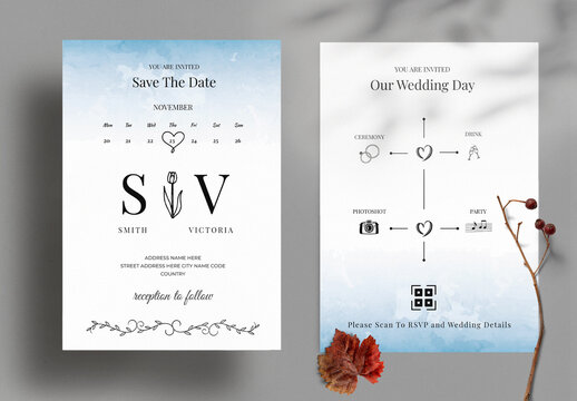 Creative Wedding Invitation Card Layout