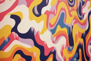 Obraz premium Large Colorful Painting on Building Wall. Generative AI