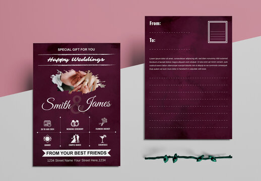 Wedding Gift Cards Template