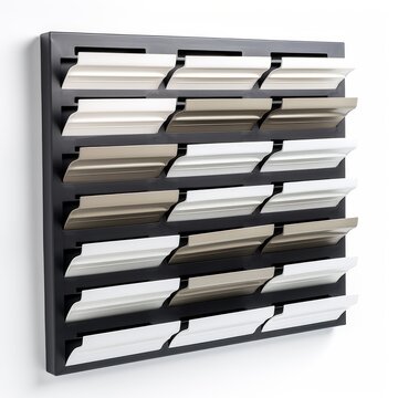 Stock image of an office wall organizer on a white background, versatile, wall-mounted storage Generative AI