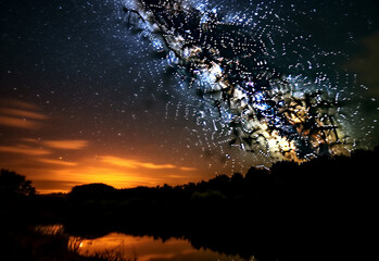 Galaxies and stars, galaxy image, night sky