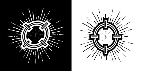 Illustration vector graphics of target shooting icon