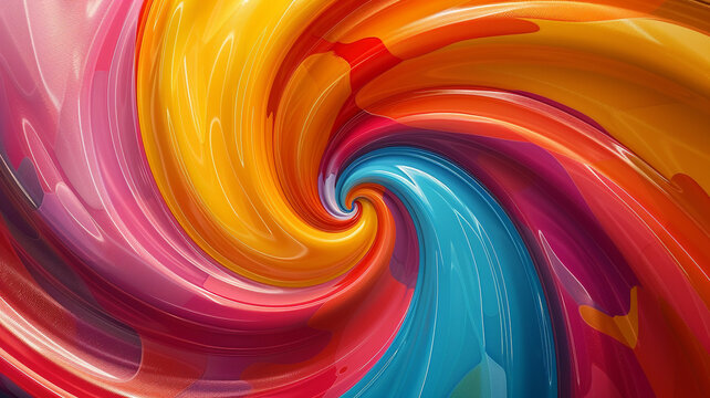 Dynamic swirls of vibrant hues converging into a central point, depicting the explosive energy of creative inspiration.