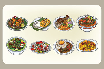 Thai Food Illustration
