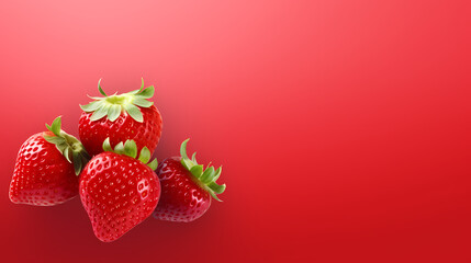 3d strawberry rendering, fresh ripe strawberries