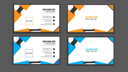 Aesthetic modern business card design template