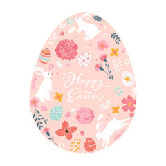 Vector illustration background for Easter in pastel colors.