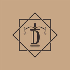 MODERN LOGO LAW INITIAL WITH FRAME