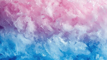 Abstract background of blue and pink ice crystals, close-up.
