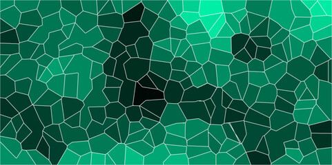 Abstract light Blue background with triangles. Blue layout with white lines. Triangular texture with cracked rock. Artful decoration of stone cubes in architectural design.