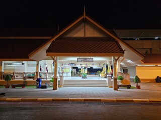 buddhist temple at night