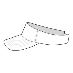 Sun Visor Flat Sketch Vector Design Illustration