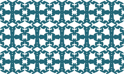 set of green blue seamless print patterns, repeat abstract block pattern design for fabric printing or vintage wallpaper or retro background