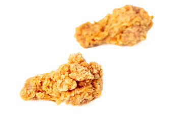 Chicken nuggets isolated white background