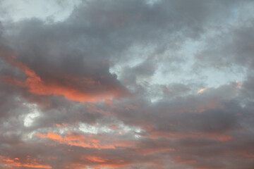 Colorful clouds at sunrise. Background