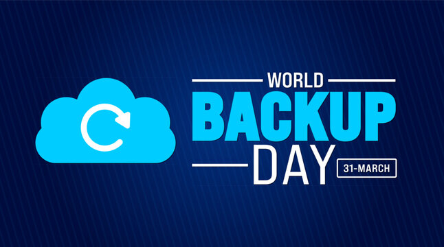 March is World Backup Day background template. Holiday concept. use to background, banner, placard, card, and poster design template with text inscription and standard color. vector illustration. - Powered by Adobe