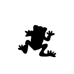 Frog silhouette illustration 