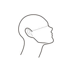 Face Head Fashion Illustration Flat Sketch Vector Design