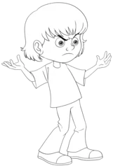  Cartoon illustration of a child with a puzzled expression. © GraphicsRF