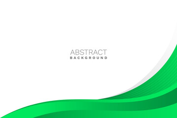Abstract green wavy business style background. Vector illustration