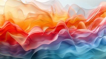 Fototapeta premium A Contemporary Abstract 3D Background with Fluid Organic Waves