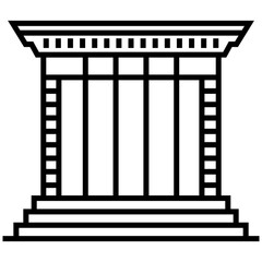 Ankara landmark line icon 