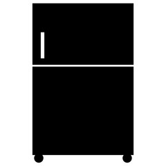 black and white refrigerator