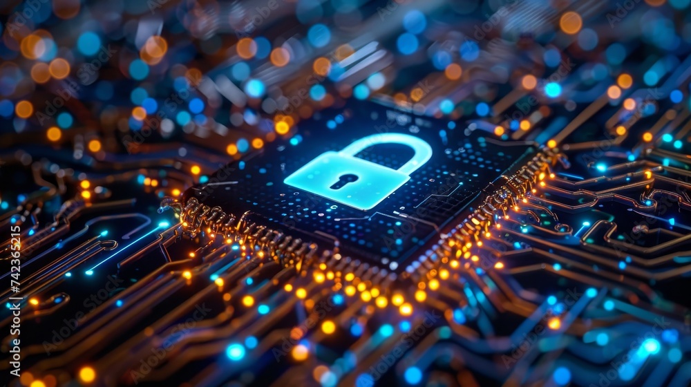 Poster explore the nexus of iot security, where advanced encryption and smart technology protect our interc