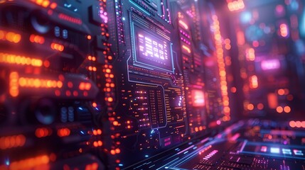 Fototapeta premium Explore the role of AI in cybersecurity, where intelligent systems predict and neutralize threats before they occur