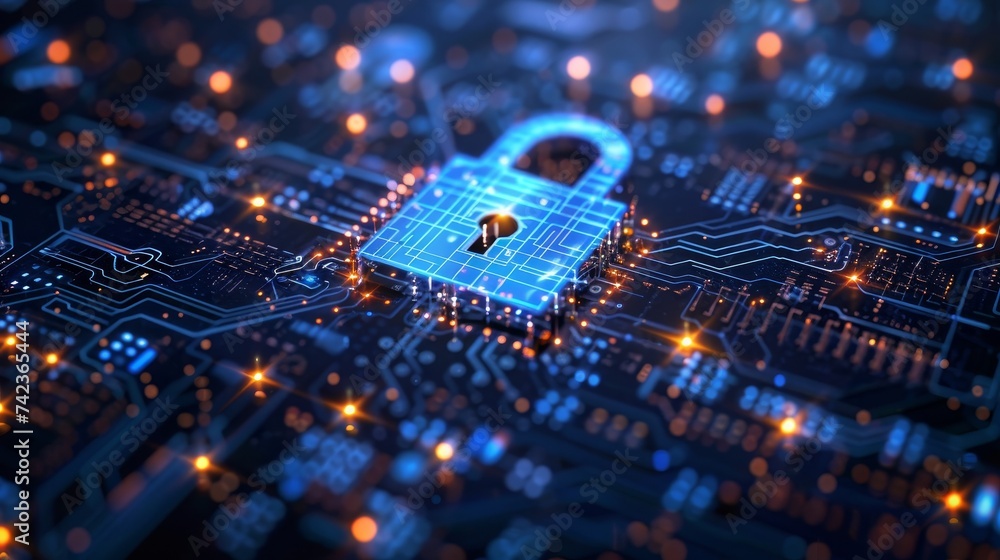 Aufkleber imagine a future where technology and innovation lead to unbreakable data encryption, revolutionizin